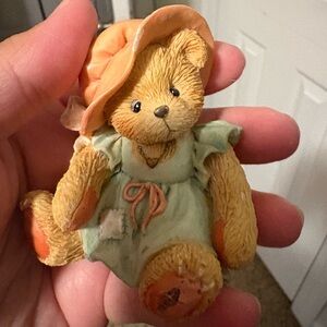 Cherished Teddies Orange and Green Stuffed Bear